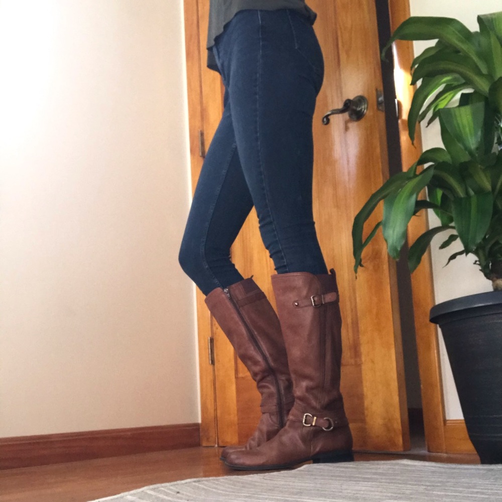 Naturalizer brown leather riding boots